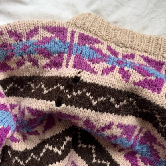 Vintage 100% Wool Sweater Made in Educador - Picture 5 of 10